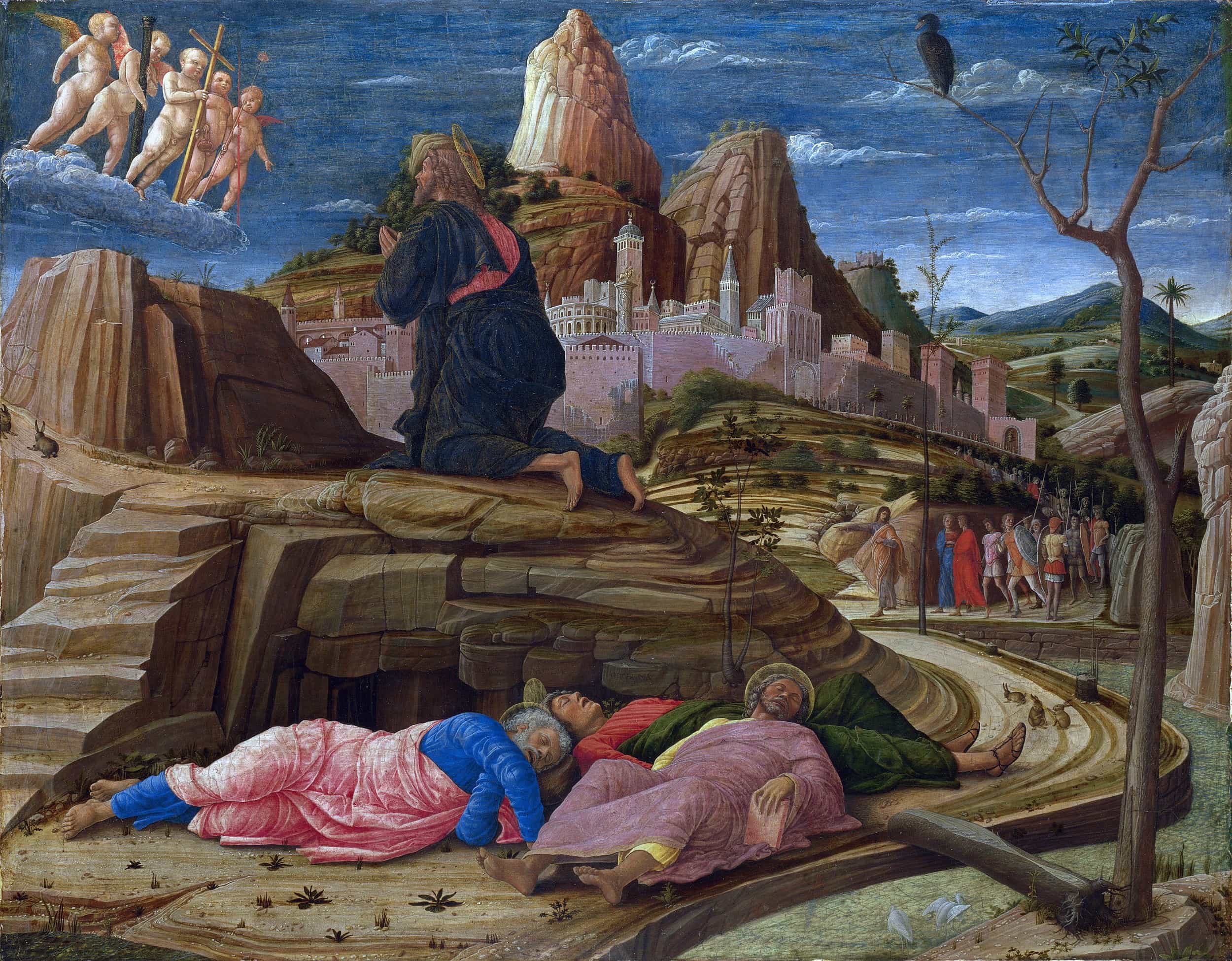 《ゲッセマネの園の苦悩》 アンドレア・マンテーニャ  【1455-56年頃】